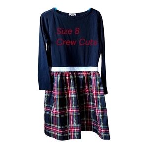 Crewcuts Black and Multicolor Plaid Kids Dress